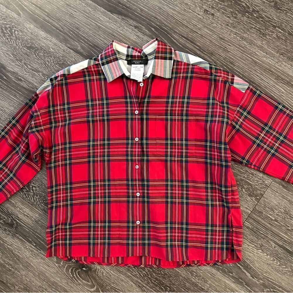 WEEKEND MAX MARA Juglas tartan cotton shirt - Picture 3 of 7